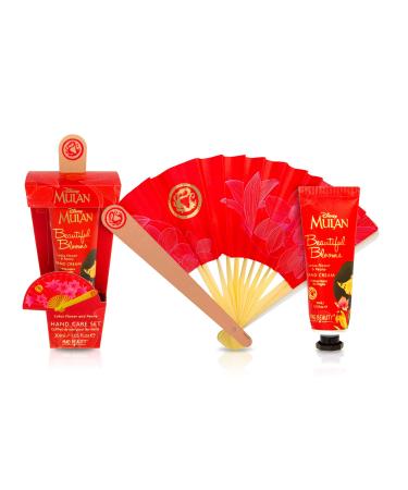 MAD Beauty Disney Mulan Hand Care Set Lotus Flower and Peony Hand Cream with Shea Butter and Fabulous Fan Nail File Beautiful Pamper Gift Set - Buy Online on GoSupps.com