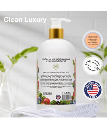 Aromatherapy Luxury Liquid Hand Soap - Vegan & Moisturizing with Aloe Vera & Botanical Oils | Berry Scent | 16 Oz for Bathroom & Kitchen - Buy Online on GoSupps.com
