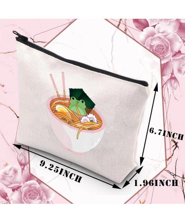 BDPWSS Frog Lover Makeup Bag For Women Frog Survival Kit Kawaii Japanese Anime Cute Frog Gift Bowl Ramen Noodle Gift Frogs Ramen Noodle  - Buy Online on GoSupps.com