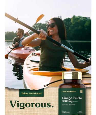Carlyle Ginkgo Biloba | 200 Vegetarian Tablets | Extra Strength | Non-GMO Gluten Freen Formula | by Tahoe Nutritionals 200 Count (Pack of 1) - Buy Online on GoSupps.com