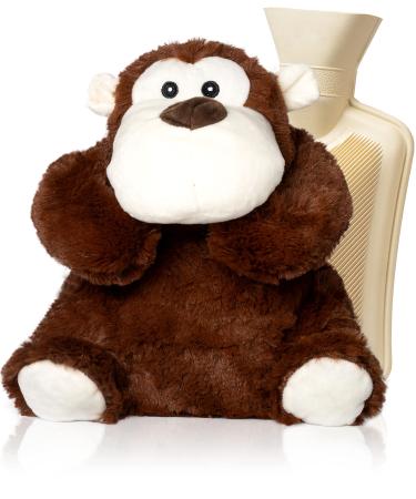 Mouji Premium hot bottle Children Bear with reference fluffy 0.75l |Heat bottle cuddly toy |Heat bottles adults hot water bottle |Heat bottles warmth bed bottle for children heat bag heat bottle Bear