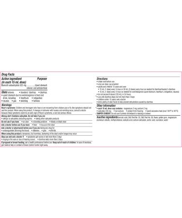 Pepto-Bismol Max 5 Symptom Relief for Upset Stomach & Diarrhea - 4 Oz - Buy Online on GoSupps.com