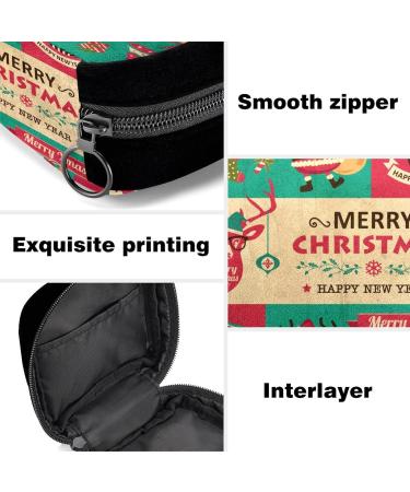 GIAPB Period Bag - Sanitary Napkin Storage & Makeup Pouch | Vintage Christmas Color - Buy Online on GoSupps.com