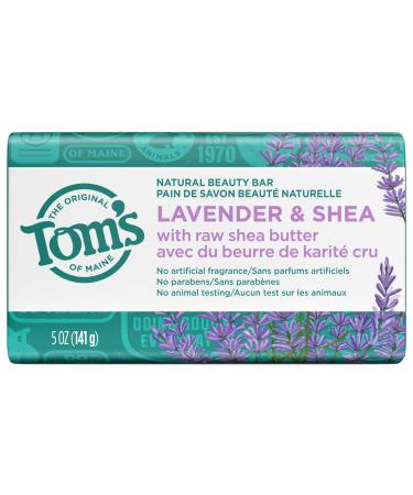 Tom's of Maine Natural Beauty Bar Soap Lavender & Shea With Raw Shea Butter 5 oz.