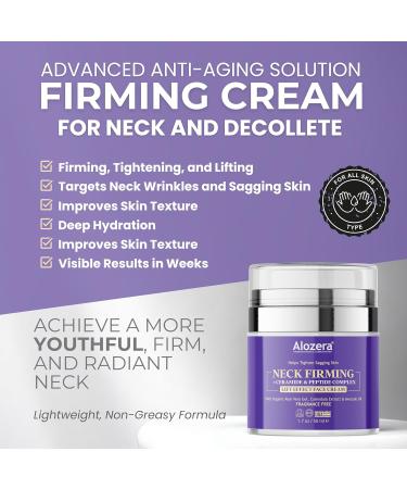 Neck Firming Cream - Anti-Aging & Tightening Moisturizer for Turkey Neck - Lift & Hydrate Skin - 1.7 oz Premium Skincare - Buy Online on GoSupps.com