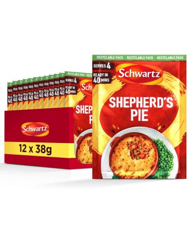 Schwartz Schwartz Shepherd's Pie Mix 38g 4 People 12-Pack Classic Comfort Dish Easy and Tasty Meal with Earthy Paprika Garlic & Aromatic Bay Leaves Dye Free