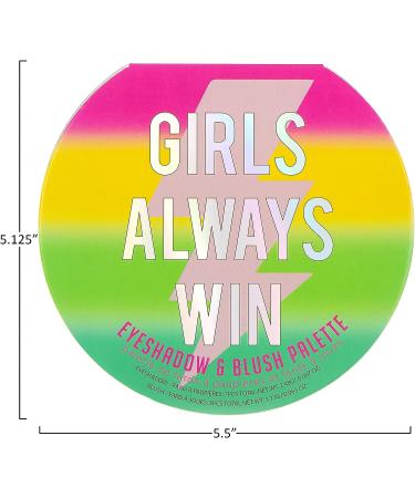 Expressions Girls Always Win Glisten & Glitter Makeup Palette - 10 Color Eyeshadow & Blush Set | Cute Compact with Mirror | Washable & Non-Toxic | Perfect Gifts for Girls - Buy Online on GoSupps.com