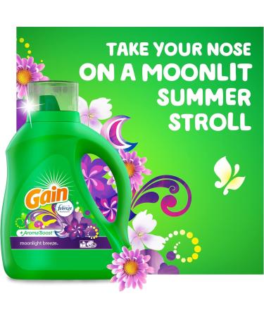 Gain Aroma Boost Liquid Laundry Detergent Moonlight Breeze Scent 45 Loads 65 Fl Oz - 2 Pack HE Compatible - Buy Online on GoSupps.com