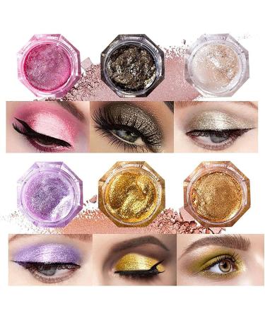  TianWlio Eyeshadow - Pigmented and shimmery eyeshadow - Liquid eyeshadow gel - Shimmering effect - Liquid eyeshadow - Long-lasting - Shimmery - Silver - One size - Buy Online on GoSupps.com