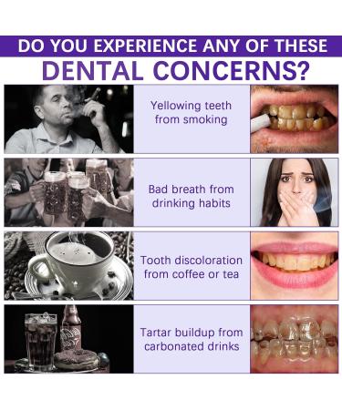 Purple Teeth Whitening Powder Color Correcting Enamel-Safe Stain and Yellow Tone Reducing Non-Irritating Sensitive Care with Refreshing Mint 35G/Pack (3) - Buy Online on GoSupps.com