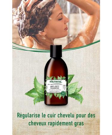 alkmene Anti-greasy shampoo with organic nettle - shampoos for oily hair - vegetable shampoo without silicones parabens mineral oils SLS and SLES - shampoos (1x 250 ml) - Buy Online on GoSupps.com