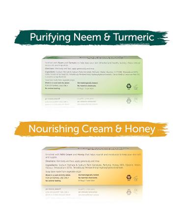 Himalaya Cleansing Bar Soaps Variety Pack - Neem & Turmeric, Almond Cream & Honey, Cucumber - 4.41 oz (12 Pack) - Buy Online on GoSupps.com