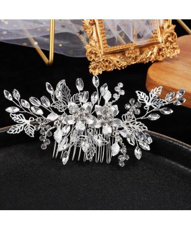 Healvian Rhinestone Tuck Comb Rhinestone Hair Side Combs Wedding Hair Comb Hair Accessories for Women Wedding Pearl Bridal Hair Accessories Wedding Accessories for Brides Rhinestones - Buy Online on GoSupps.com