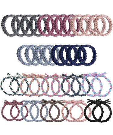 40 pieces of stylish braided hair tie great elasticity hair tie hair jewelry rubber band elasticity hair tie for women girls 40pcs - Buy Online on GoSupps.com