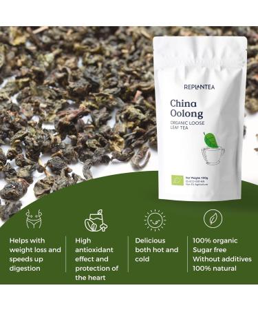 Oolong Tea Organic Tie Guan Yin 100g (50 Cups) | China Oolong Tea Loose Leaf Organic | REPLANTEA - Buy Online on GoSupps.com
