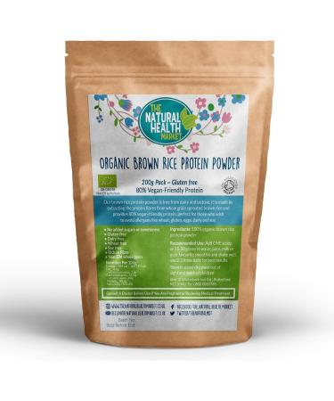 Organic Brown Rice Protein Powder 80% Protein by Weight (200g) | Vegan Source | The Natural Health Market - Buy Online on GoSupps.com