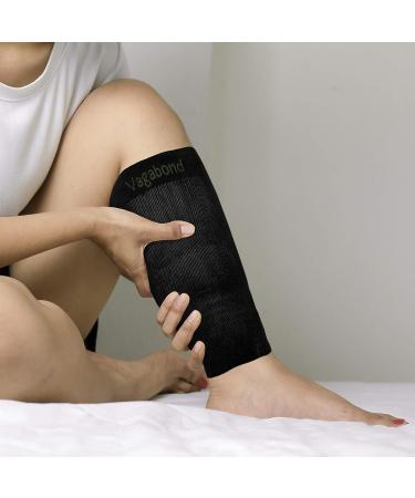 Vagabond XX-Large Wide Calf Compression Sleeves - Black - Ideal for DVT, Travel, Plus-Size - Soothing Comfort - Buy Online on GoSupps.com