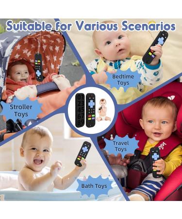 Tooth Forces for Babies 0-12 Months | Remote Control Teething Aid & Silicone Bath Toys for Toddlers | Perfect Gifts for Autism | Black - Buy Online on GoSupps.com