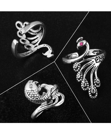 Yarn Guide Finger Holder Set - Adjustable Knitting Crochet Loop Rings with 6 Metal and Plastic Guides - Crafting Tools for Knitting, Quilting, Sewing - Buy Online on GoSupps.com