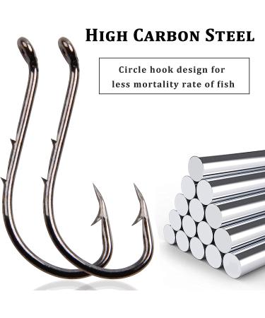 120pcs Octopus Fishing Hooks | Barbed Baitholder Hooks | High Carbon Steel | Circle Jig Fish Hooks | Freshwater Saltwater | Sizes 8-6/0 - Buy Online on GoSupps.com