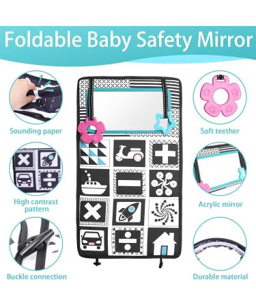 Shop Soft Contrast Baby Books with Mirror | Black & White Toys for Infants - Perfect for Baby Girls - Buy Online on GoSupps.com