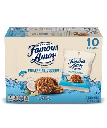 Famous Amos Cookies, Philippine Coconut and White Chocolate Chip, 10 Count (Pack of 1) Philippine Coconut and White Chocolate Chip 10 Count (Pack of 1)