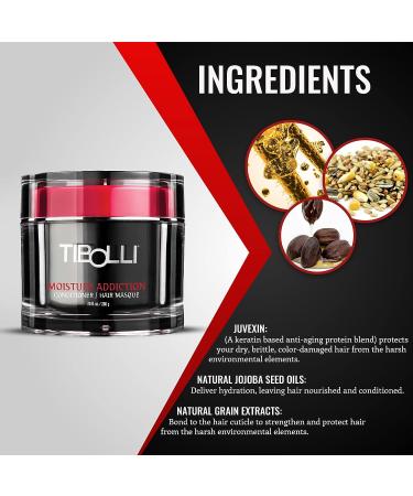 TIBOLLI Moisture Addiction Mask 7.5 Fl oz - Hydrating Keratin Treatment for Dry, Damaged Hair - Buy Online on GoSupps.com