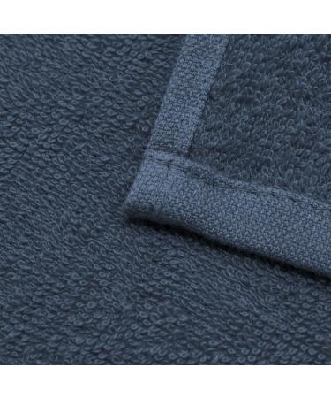 Zollner 10 Set Dark Blue Guest Towels 30x50 cm - Soft Strong & Hotel Quality - Washable Cotton with Hanger - Buy Online on GoSupps.com