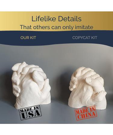 Edinburgh Couples Hand Casting Kit - Unique Fathers Day Gift - DIY Stone Sculpture for Two - Perfect for Wedding, Anniversary, Engagement - Includes Everything Needed - Buy Online on GoSupps.com