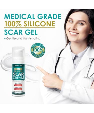 Medical Grade Silicone Scar Cream Gel for Old & New Scars - Fast-Acting Relief - Buy Online on GoSupps.com