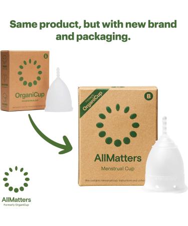 AllMatters Menstrual Cup Size B (Formerly OrganiCup) - Award-Winning Period Cup for Postpartum Use - Buy Online on GoSupps.com