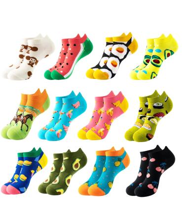 12 couples sneakers socks women 39-42 cotton colorful socks women colorful short socks women running socks breathable short ankle socks made of cotton funny sneakers socks women 39-42 sports socks m large sizes 12 pairs-1