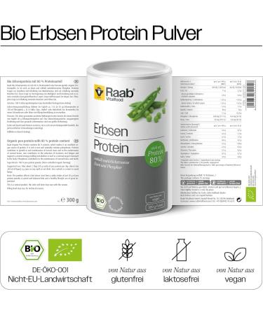 Organic Pea Protein Powder 300g - 80% Vegan Protein Rich in Iron & Essential Amino Acids | International Shipping Available - Buy Online on GoSupps.com