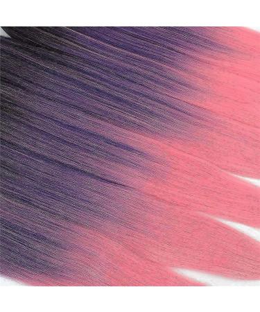 Pre-stretched Braiding Hair 26" Easy Braid 6 Packs Professional Kanekalon Synthetic Fiber Crochet EZ Braids Yaki Texture Braiding Hair Extensions (1B/Purple/Pink) 26 Inch (Pack of 6) T1B/Purple/Pink - Buy Online on GoSupps.com