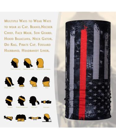 UV Protection Face Bandana Reusable Washable Scarf for Cycling Motorcycle Breathable Neck Gaiter-6pcs 4 - Buy Online on GoSupps.com