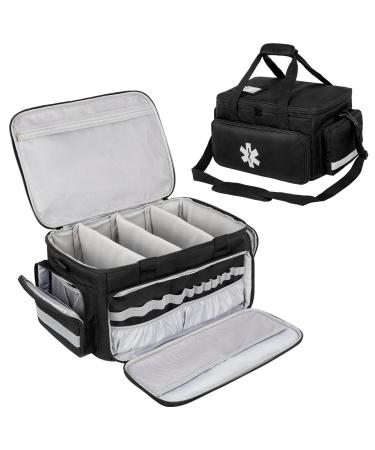 Jamiukro big first help Tasch empty emergency punch for nurse medical bag travel bandage bags travel bag for medication black black l