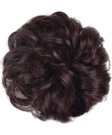 BARSDAR Hair Bun Extensions - Updo Curly Messy Bun for Women - 99J Black & Burgundy - Buy Online on GoSupps.com