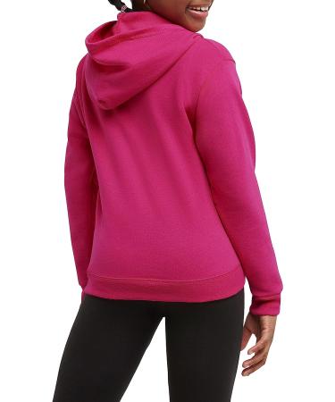 Hanes Girls' ComfortSoft EcoSmart Full-Zip Hoodie - Large, Amaranth - Buy Online on GoSupps.com