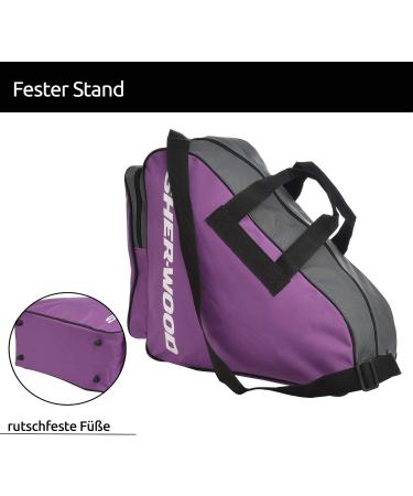 SHERWOOD Ice Skate Bag Premium Inline Skate Bag for Adults & Children | Perfect for Ice Hockey & Roller Skates Stylish Purple Design - Buy Online on GoSupps.com