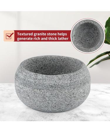 BIMUYI Natural Granite Shaving Bowl | Decorative Soap & Cream Shaving Stone Bowl for Ideal Grooming | International Shipping Available - Buy Online on GoSupps.com