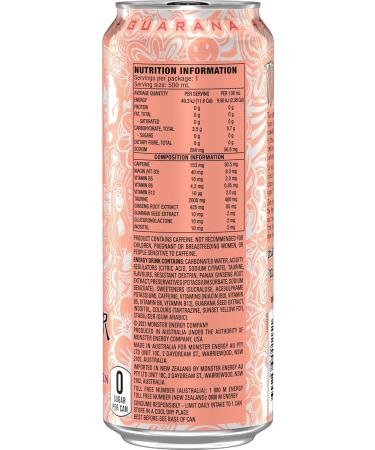 Monster Energy Drink Ultra Peachy Keen Energy Drink Cans 24 x 500mL Ultra-Peachy Keen 500 ml (Pack of 24) - Buy Online on GoSupps.com