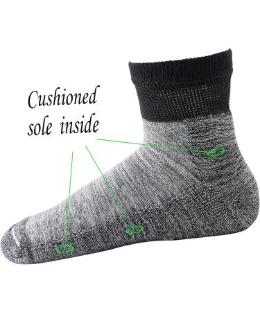 Yomandamor 5 Pairs Men's Bamboo Non-Slip Diabetic Low-Cut Socks (Size 10-13, Black) - Buy Online on GoSupps.com