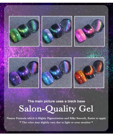 9D Cat Eye Gel Polish Set - Holographic Magic Galaxy Chameleon Effect - 6PCS - Buy Online on GoSupps.com