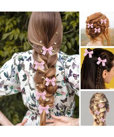 Shop 40 Mini Pink Crocodile Hair Clips - Cute Hair Loops for Women Girls & Children | International Shipping Available - Buy Online on GoSupps.com