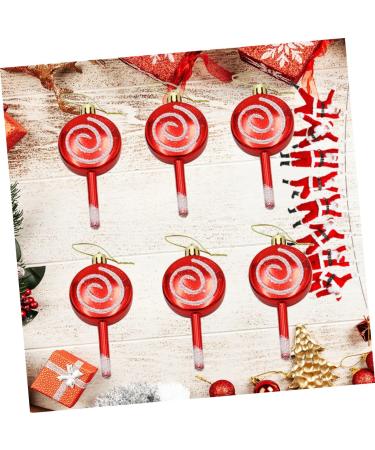 Zerodeko 6pcs Christmas Ornaments Diy Bag Lollipop Pendant Christmas Window Pendant Simulated Lollipop Pendant Holiday Pendant Christmas Tree Decor Accessory Window Trim Candy Dusting Child - Buy Online on GoSupps.com