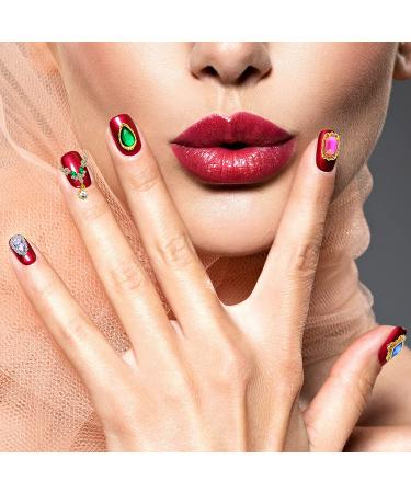 84 Pieces 3D Nail Charms Gold Heart Drop Rhinestones Art for Acrylic Nails - Colorful Crystals and Big Gems - DIY Nail Decorations for Women and Girls - 42 Styles (Bright Style) - Buy Online on GoSupps.com