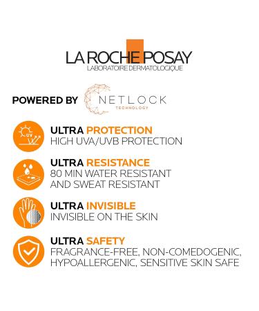 La Roche-Posay Body Sunscreen Anthelios Sunscreen Broad Spectrum UVA & UVB Sun Protection Fragrance-Free Non-Comedogenic Non Greasy Hypoallergenic Travel Sunscreen Dermatologist Recommended ULTRA FLUID SPF 50+ - Buy Online on GoSupps.com