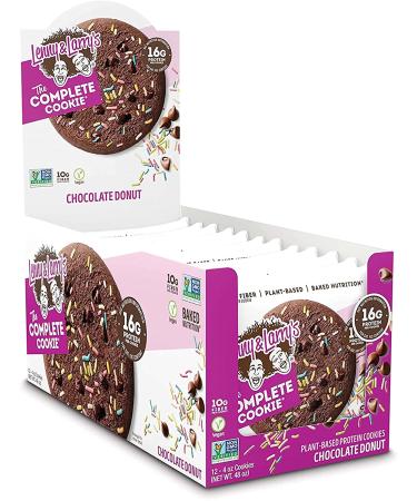 Lenny & Larry's Complete Cookie Chocolate Donut - 12 Pack (4 oz Each) | Vegan Protein Snack - Buy Online on GoSupps.com