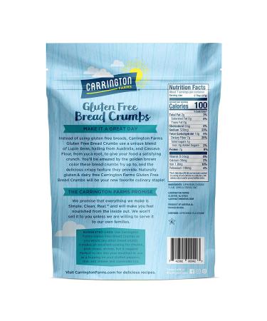 Carrington Farms Gluten Free Lupin Bean Crumbs - Made with Lupin Bean and Cassava - Plain - Buy Online on GoSupps.com