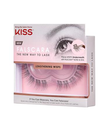 KISS FALSCARA DIY Eyelash Extensions - Feather-Light Synthetic WISPS Reusable Artificial Eyelashes 24 Mini Pack for Authentic Look - Buy Online on GoSupps.com